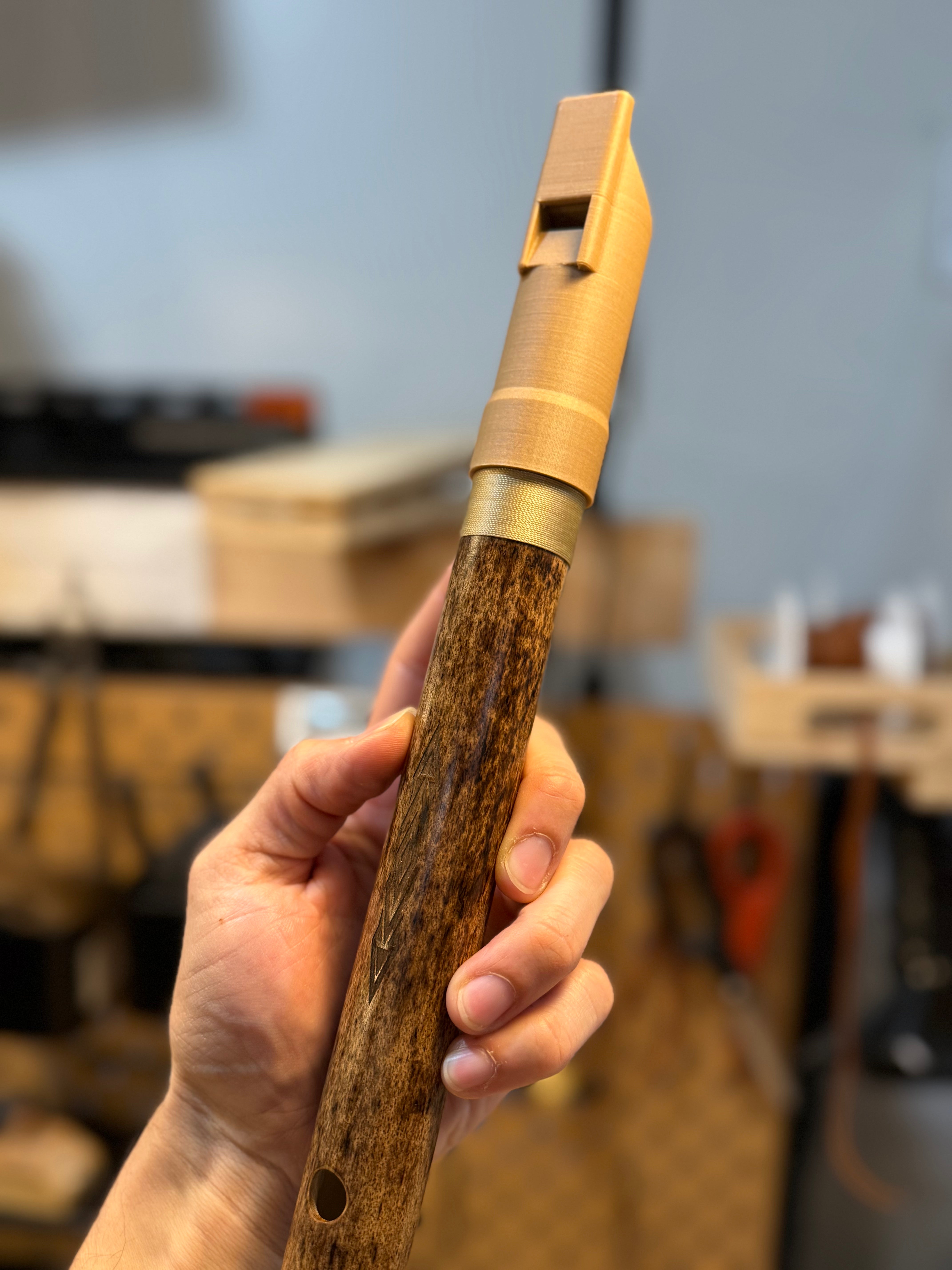 Hybrid Flute - Andean Low Whistle inspired (D# 440 Hz) – Leo Flutes