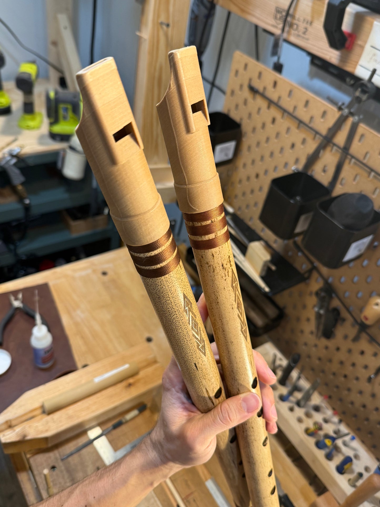 Hybrid Flute - Andean Low Whistle inspired (D# 440 Hz)