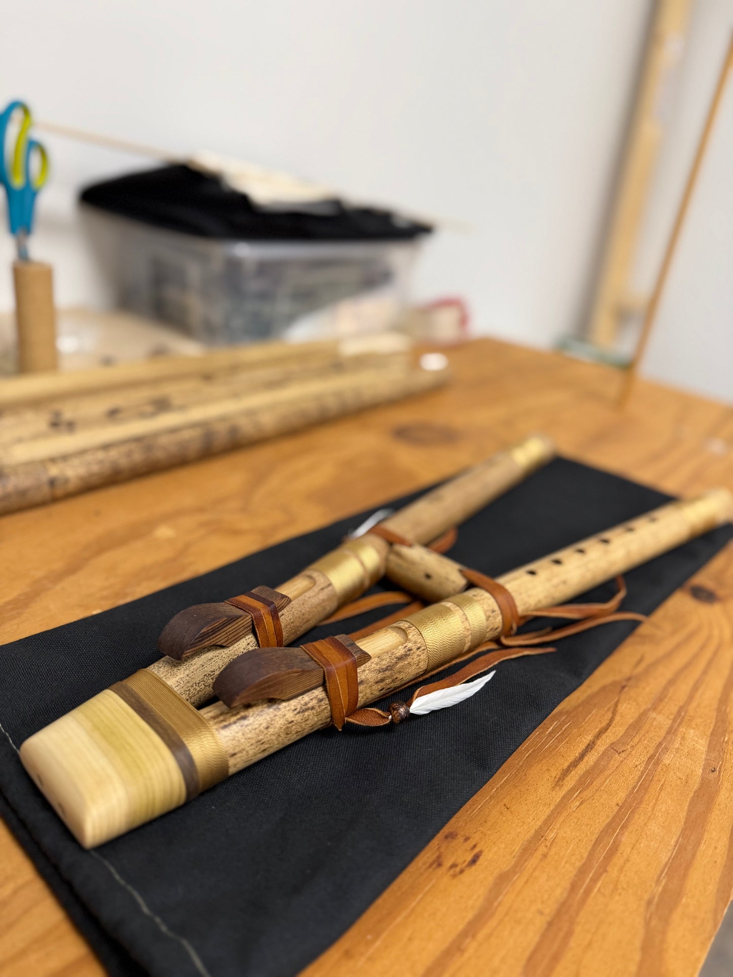 Native American Drone flute - (G 440 Hz ) Golden Accent