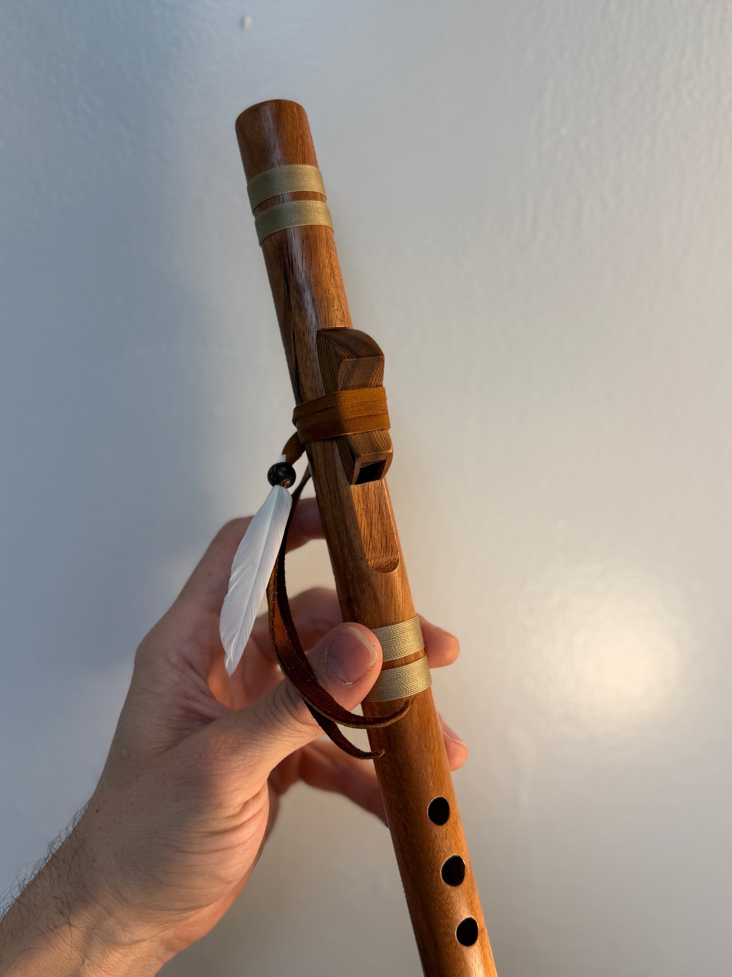 Native American inspired love flute - (Hardwood) -  (B 440 Hz )
