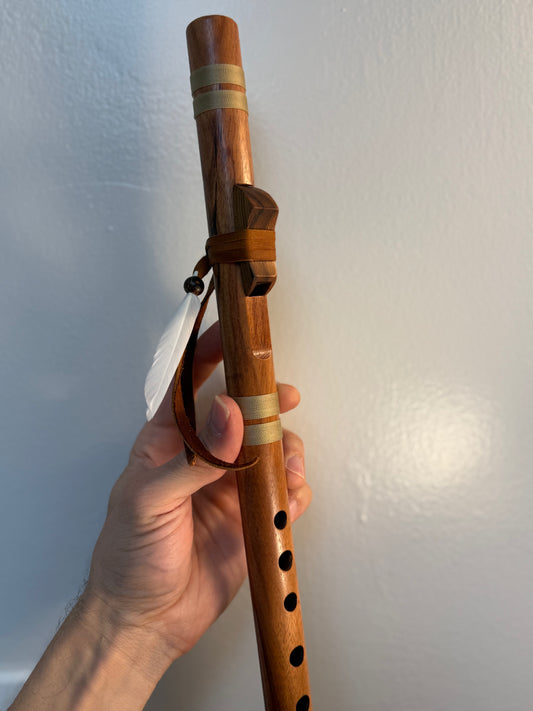 Native American inspired love flute - (Hardwood) -  (B 440 Hz )