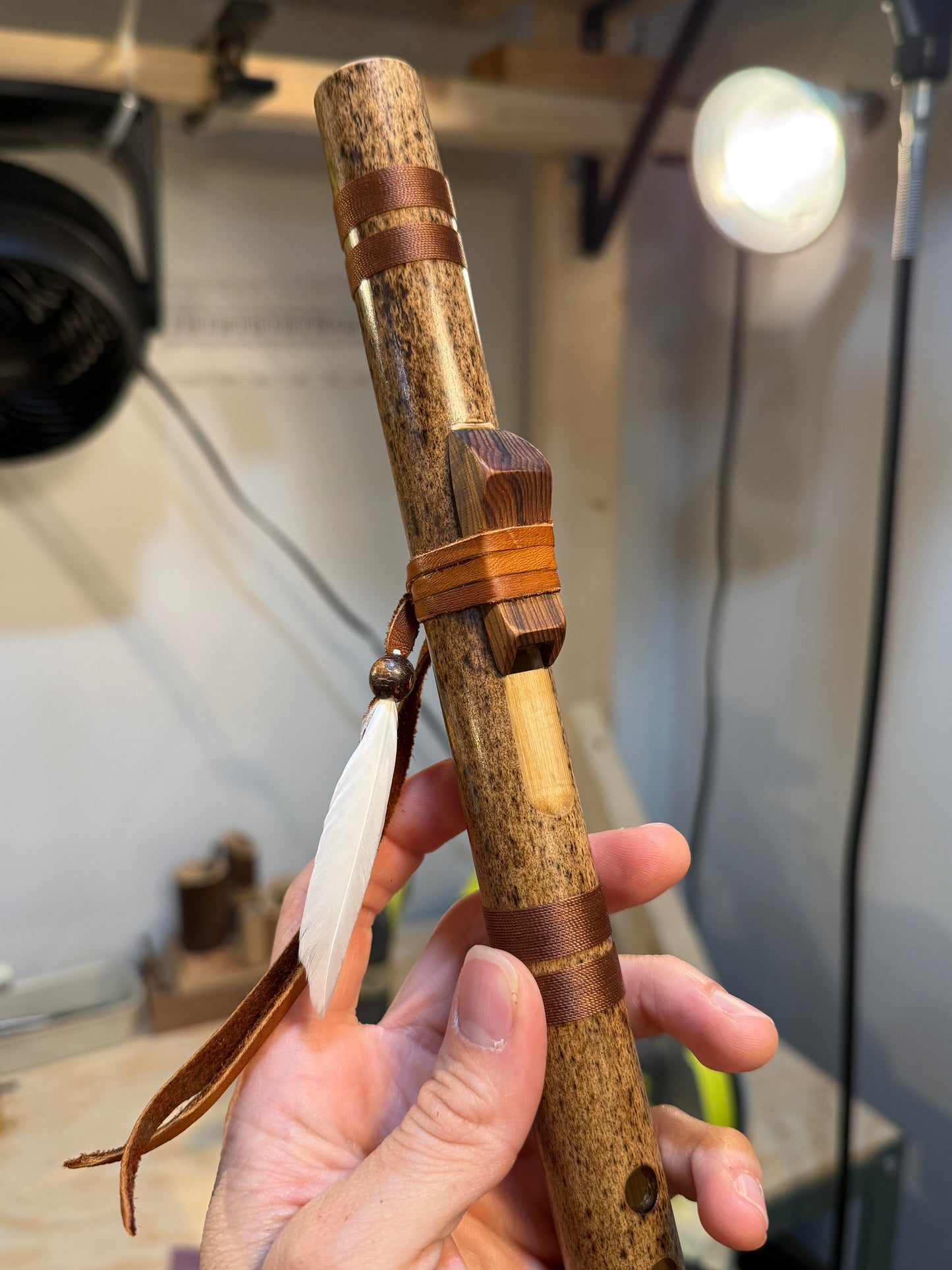 Native American inspired love flute -  (High C 440 Hz ) - Natural accent