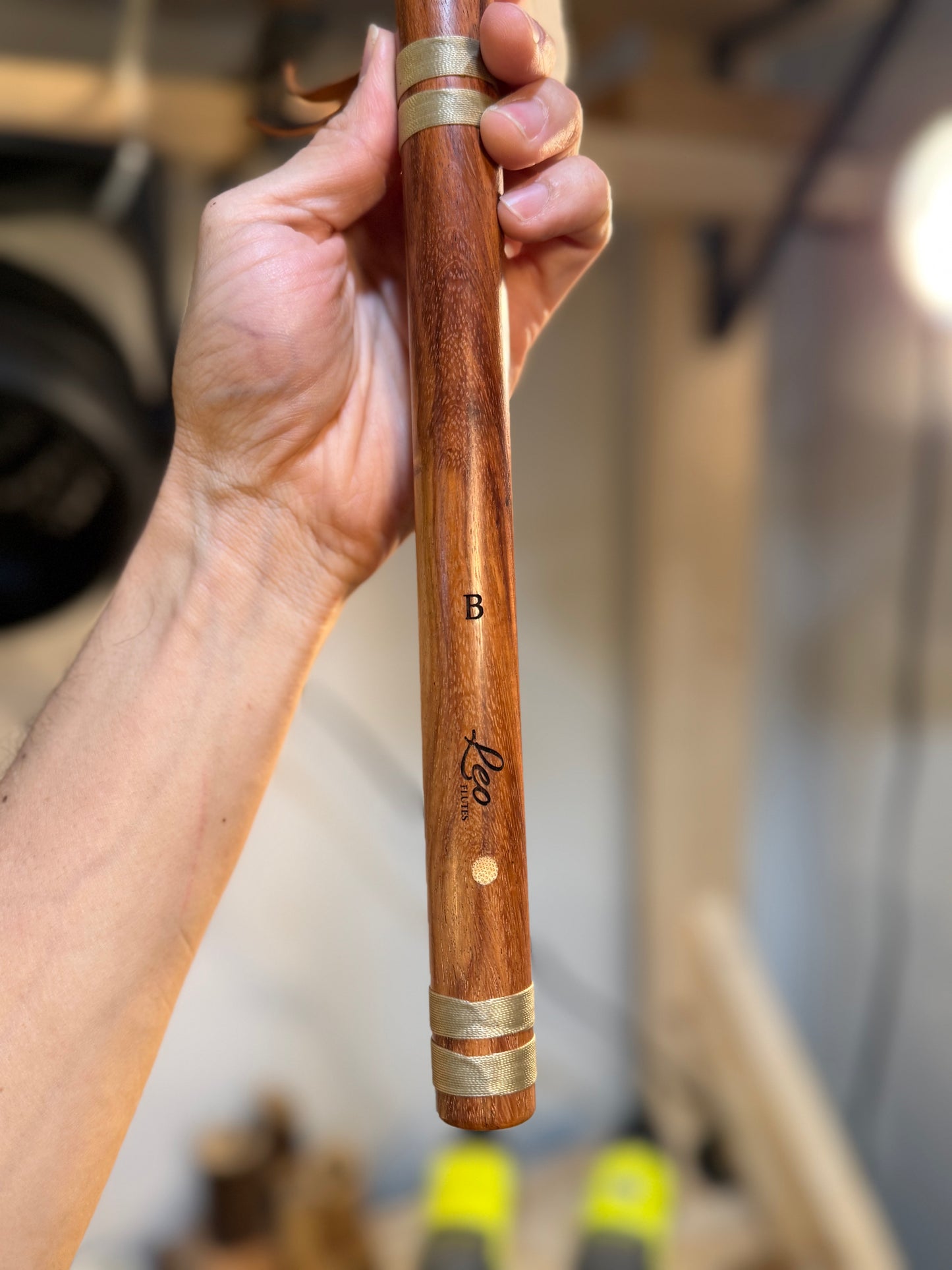 Native American inspired love flute - (Hardwood) -  (B 440 Hz )