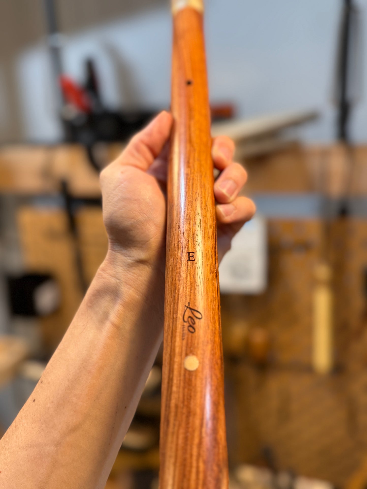 Hybrid Flute - Andean Low Whistle inspired (E 440 Hz) - Hardwood