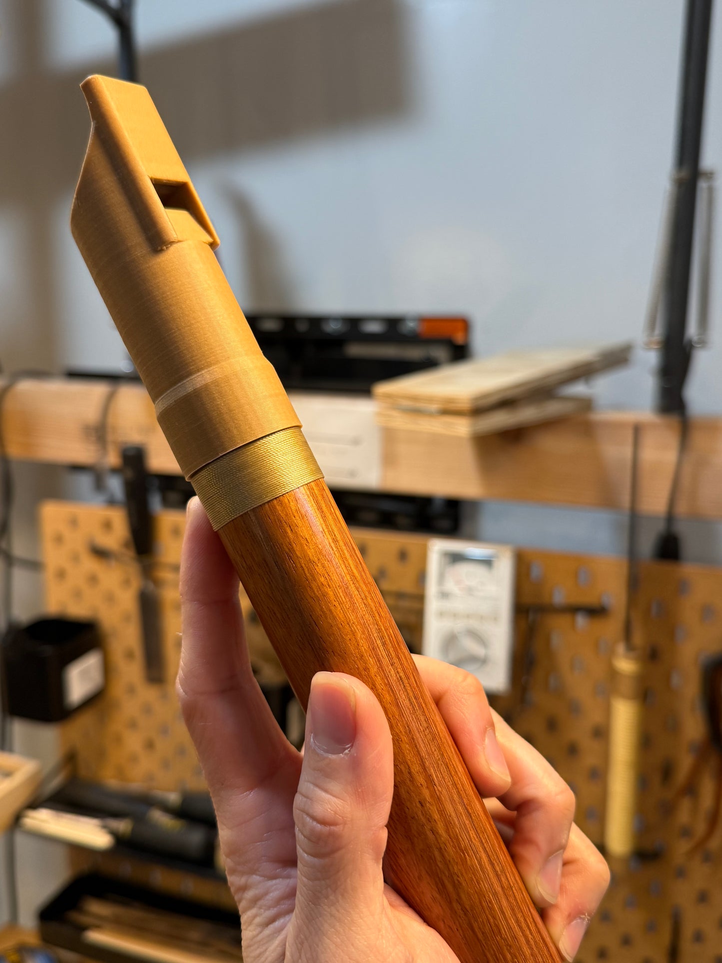 Hybrid Flute - Andean Low Whistle inspired (E 440 Hz) - Hardwood