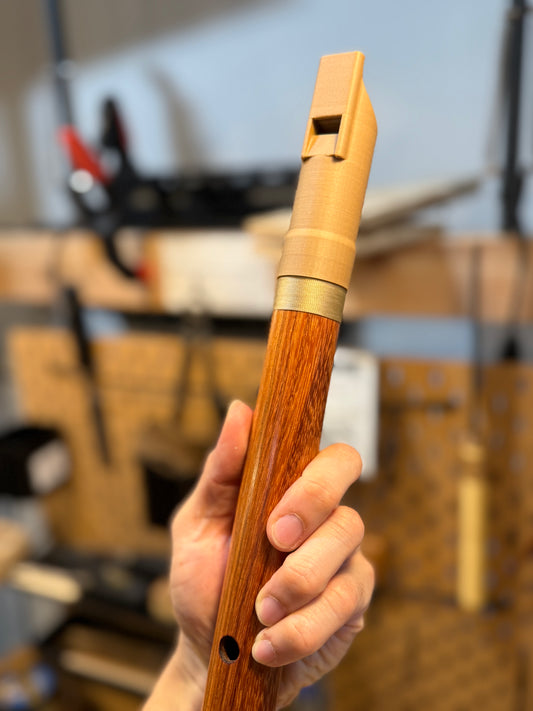 Hybrid Flute - Andean Low Whistle inspired (E 440 Hz) - Hardwood