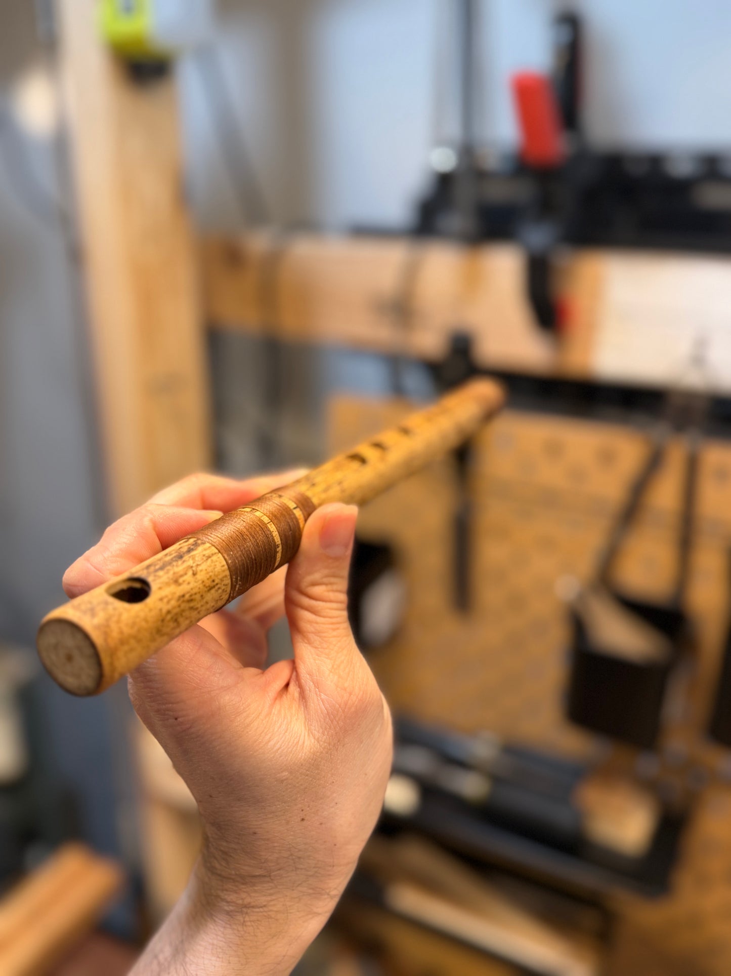 Side blown Bansuri Style flute -  ( High C 440 Hz)