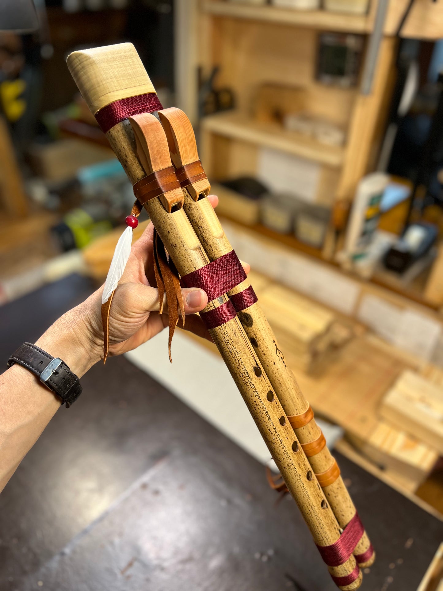 Native drone bamboo flute (Multi notes ) - Prallel Style