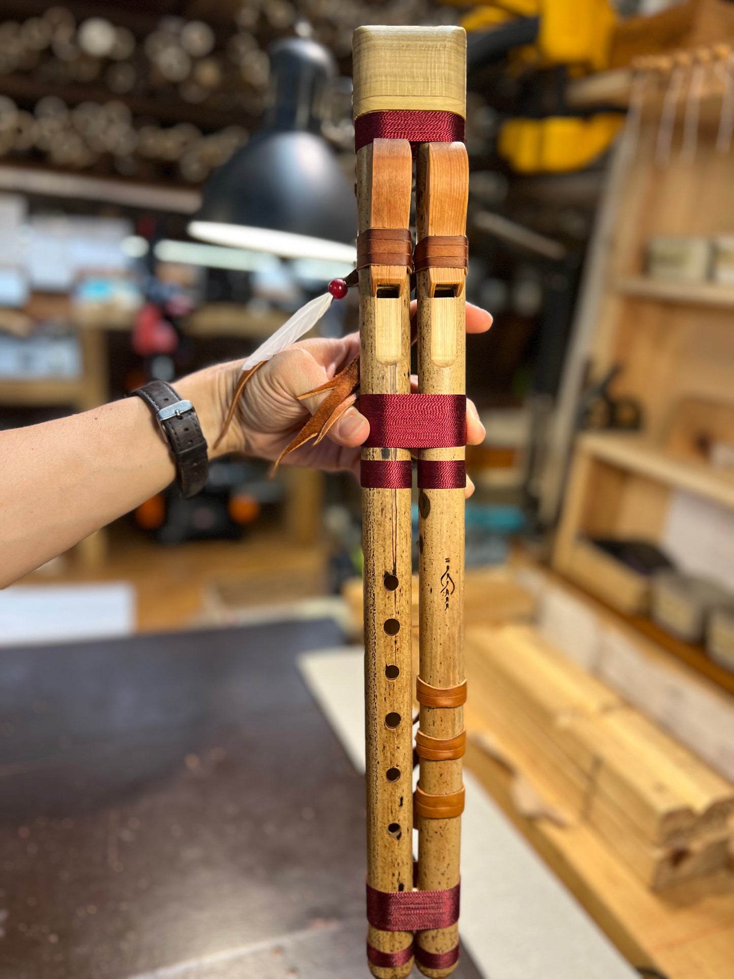 Native drone bamboo flute (Multi notes ) - Prallel Style