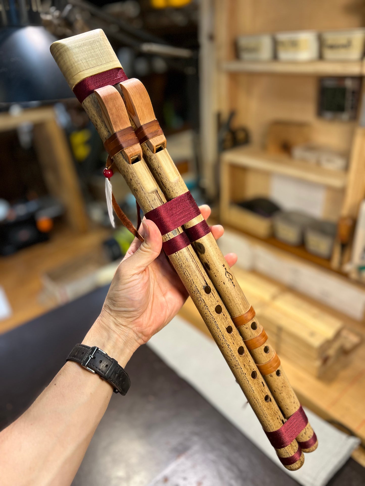 Native drone bamboo flute (Multi notes ) - Prallel Style