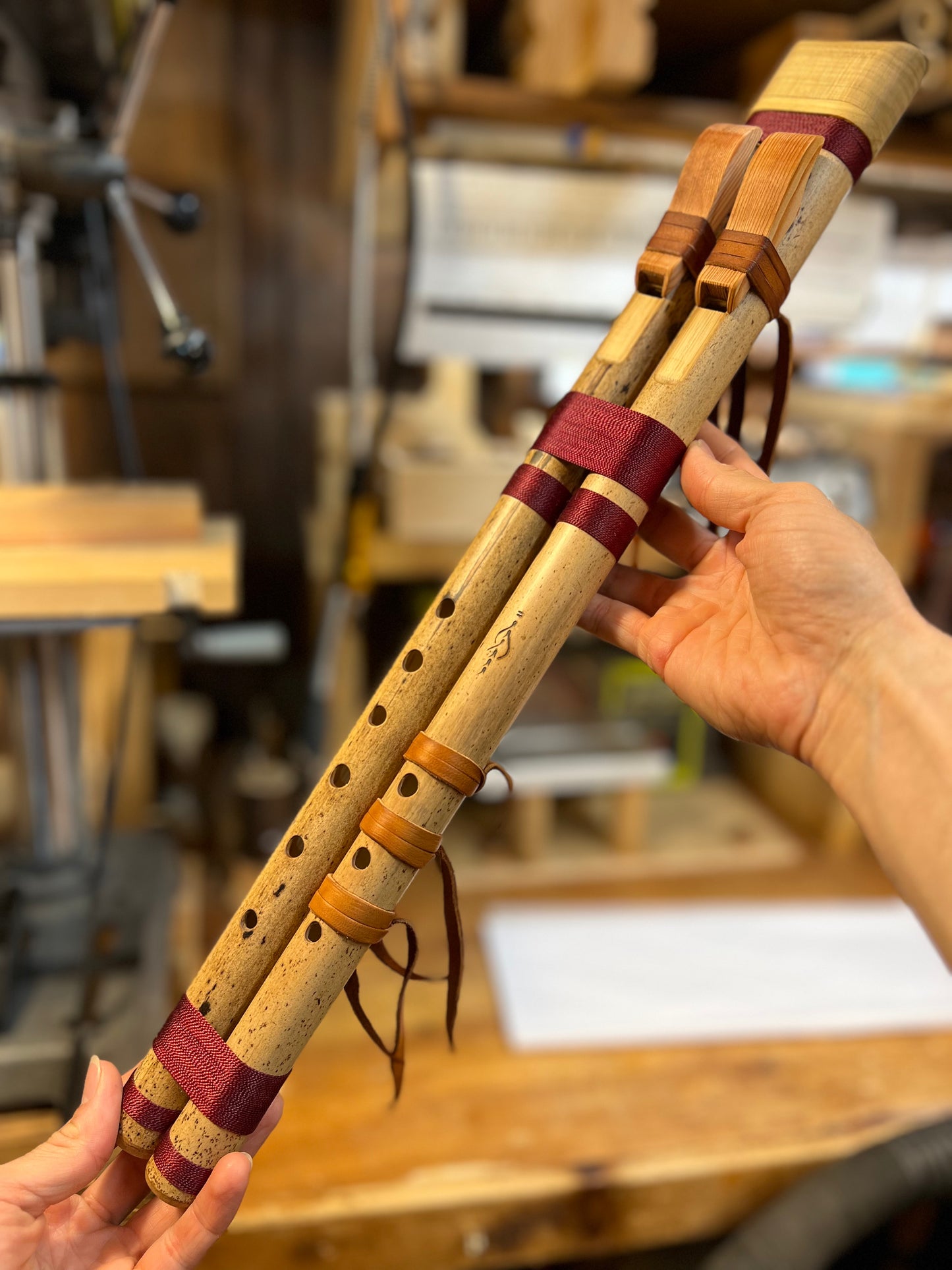 Native drone bamboo flute (Multi notes ) - Prallel Style