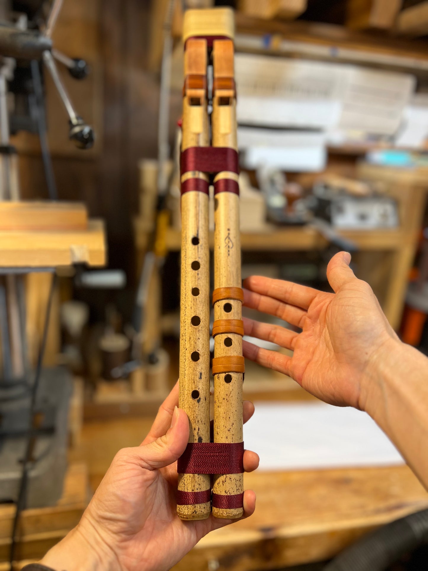 Native drone bamboo flute (Multi notes ) - Prallel Style