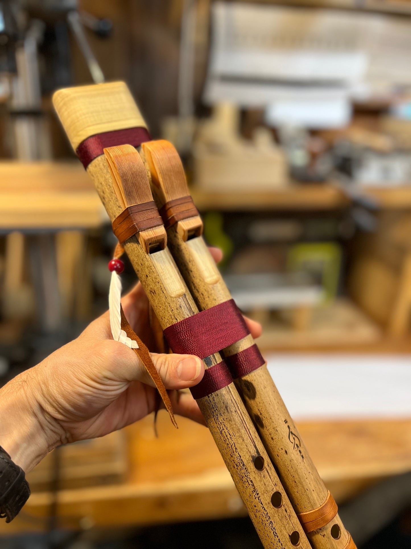 Native drone bamboo flute (Multi notes ) - Prallel Style