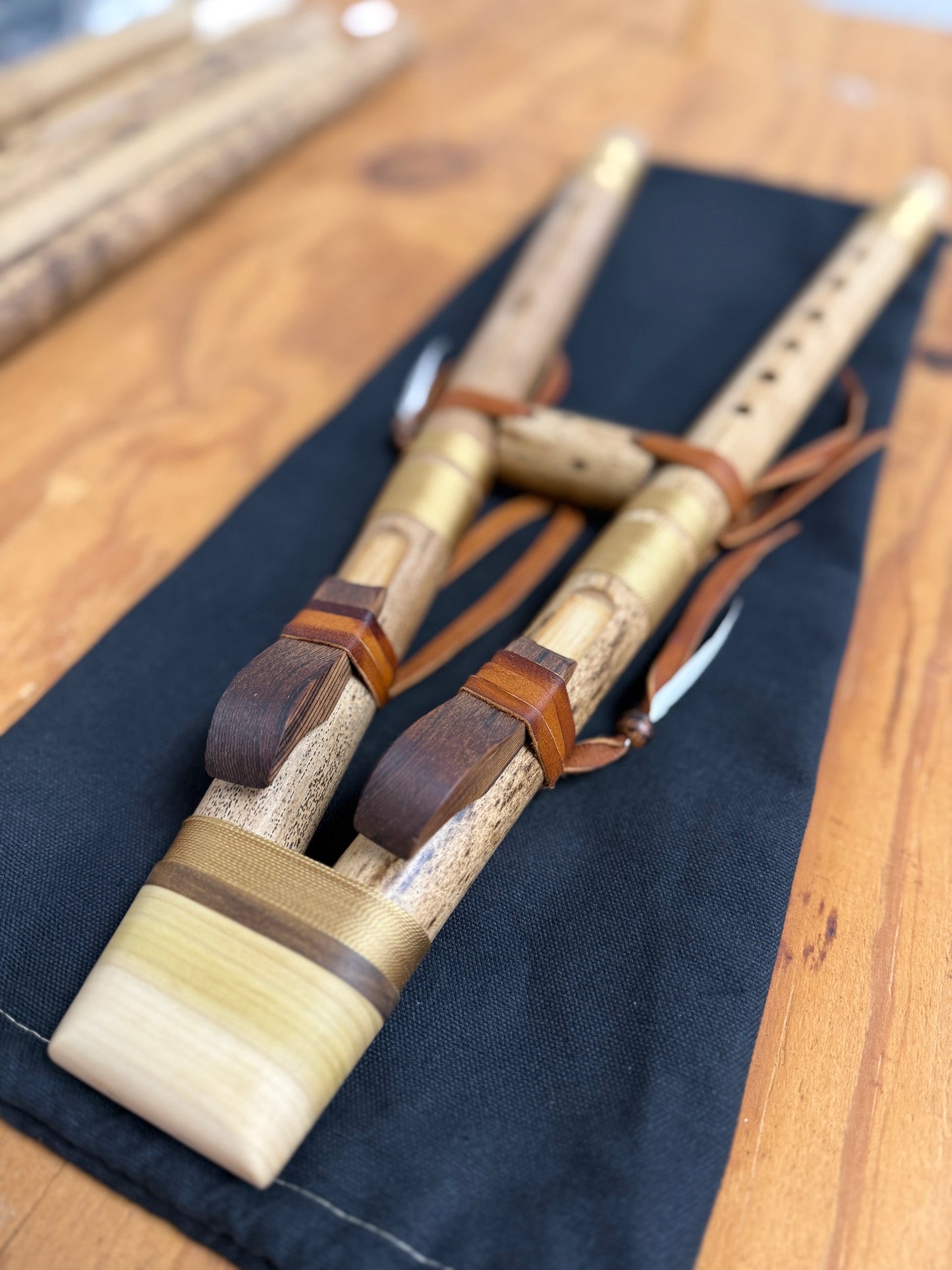 Native American Drone flute  - (G 440 Hz ) Golden Accent