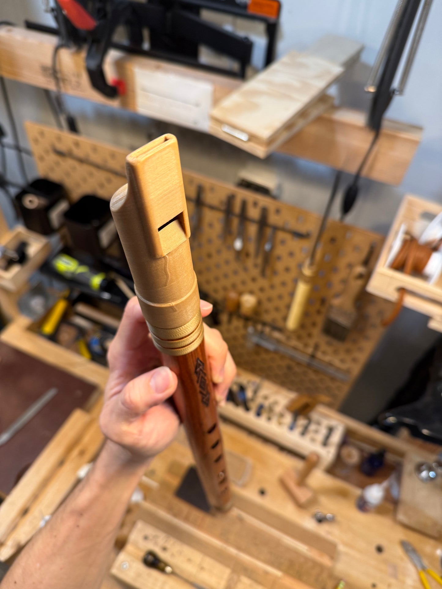 Hybrid Flute - Andean Low Whistle inspired (E 440 Hz) - Premium Hardwood