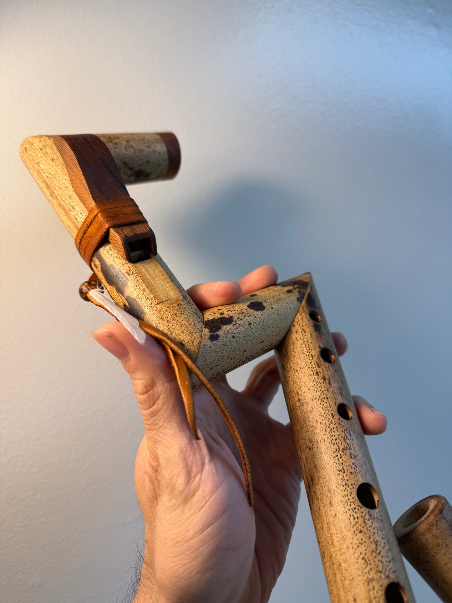 Native inspired Folded flute - Signature design (F# - 432 Hz) //