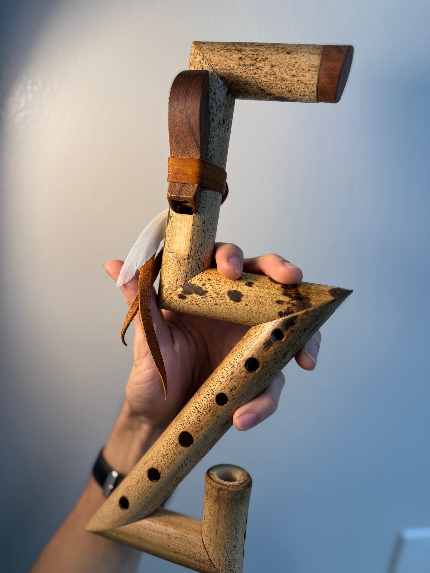 Native inspired Folded flute - Signature design (F# - 432 Hz) //