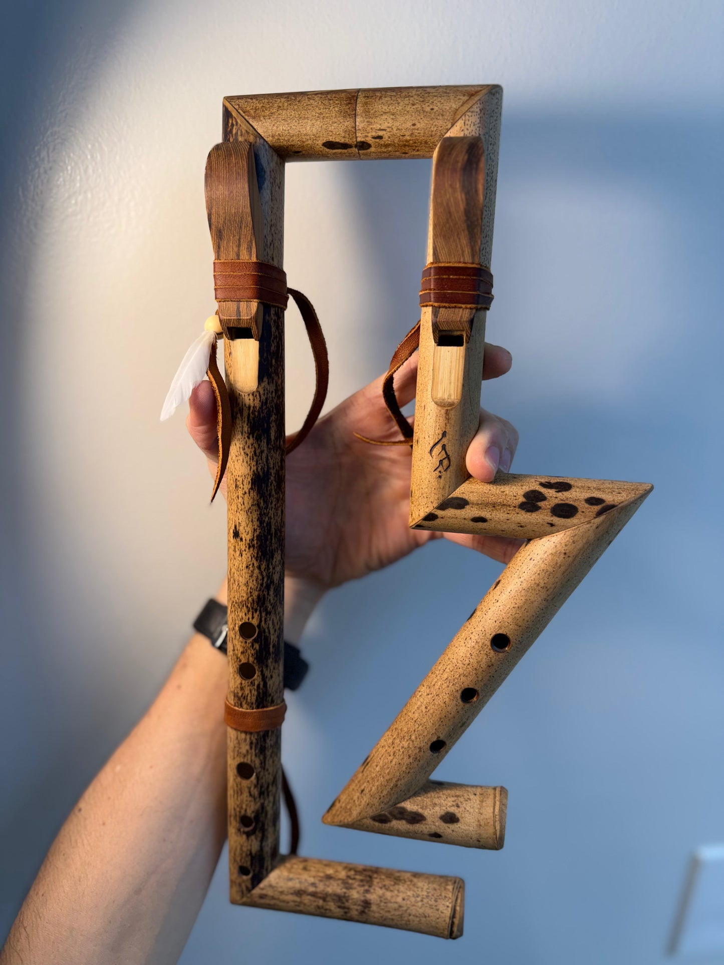 Exotic Folded Drone Flute - Signature Design by Leo (Available!)