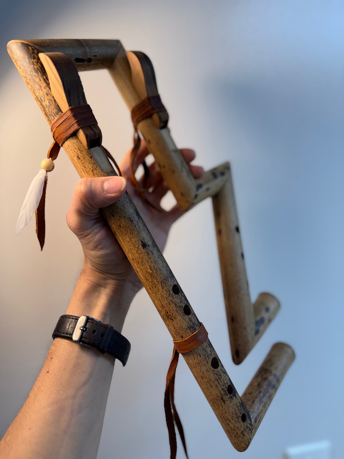 Exotic Folded Drone Flute - Signature Design by Leo (Available!)