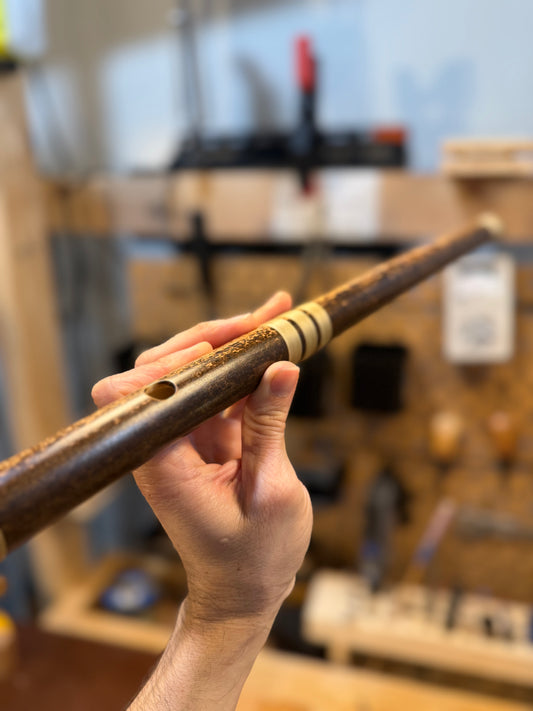 Side blown Bansuri Style flute -  ( F 440 Hz)
