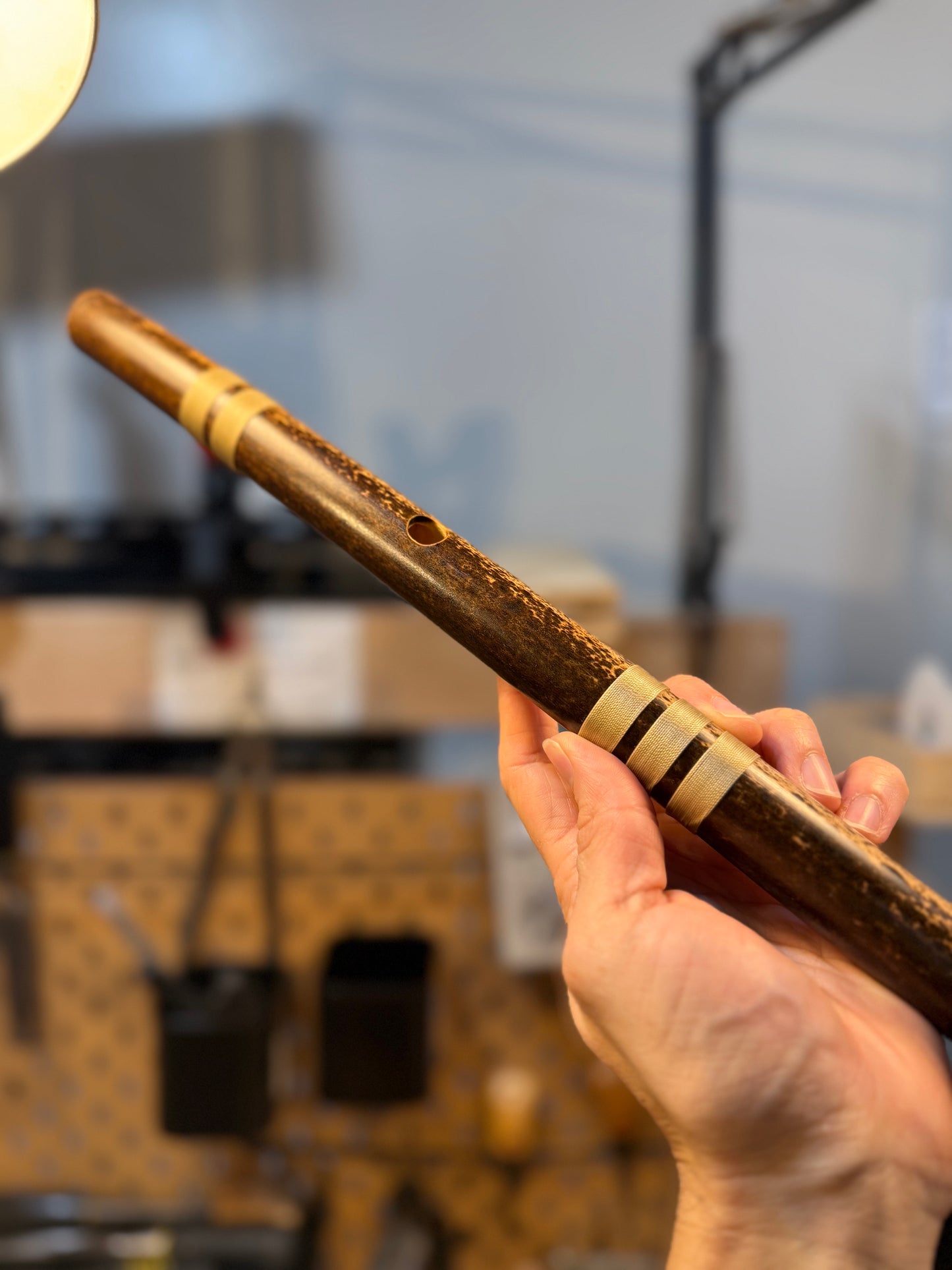 Side blown Bansuri Style flute -  ( F 440 Hz)